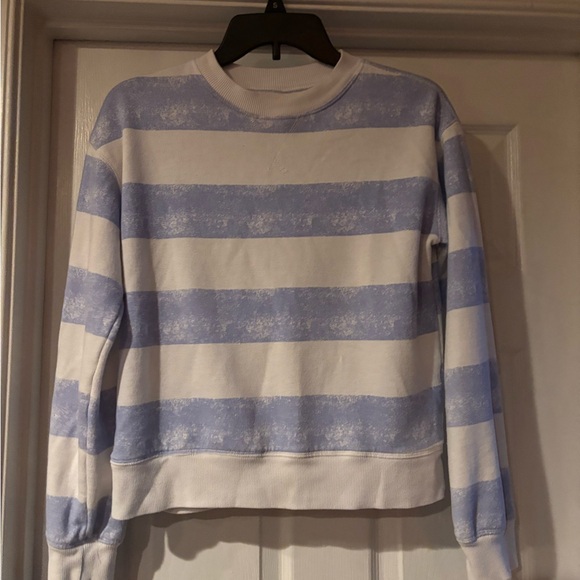 SO Women's Sweater in Blue and White Stripes - Picture 1 of 1